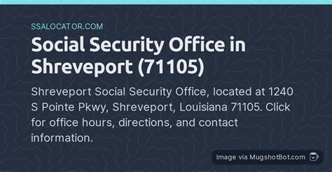 shreveport ssa office|Field Office Locator 